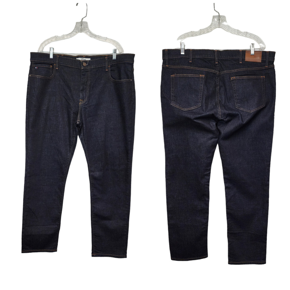 Tommy Hilfiger Jeans Men's 40x32 Slim Etroite Straight-Leg Mid Rise Blue Denim